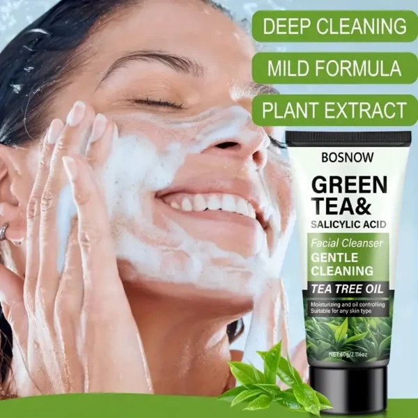 BOSNOW Green Tea & Salicylic Acid Facial Cleanser - Image 3