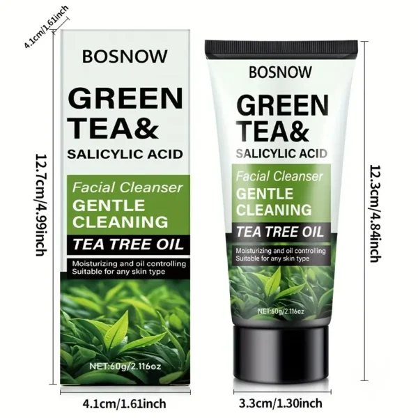 BOSNOW Green Tea & Salicylic Acid Facial Cleanser - Image 5